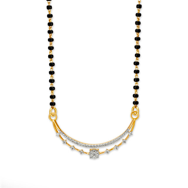 Minimalistic Diamond Mangalsutra,,hi-res 2