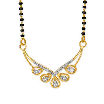 Elegant Teardrop Diamond Mangalsutra