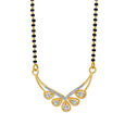 Elegant Teardrop Diamond Mangalsutra,,hi-res 2