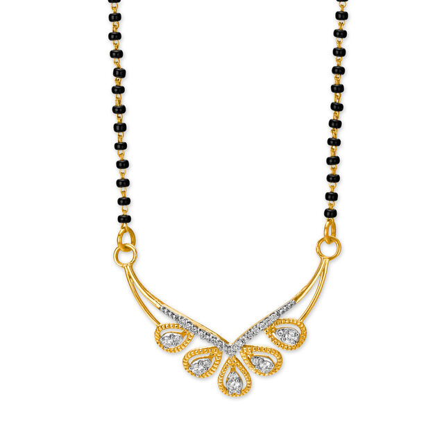Elegant Teardrop Diamond Mangalsutra,,hi-res 2