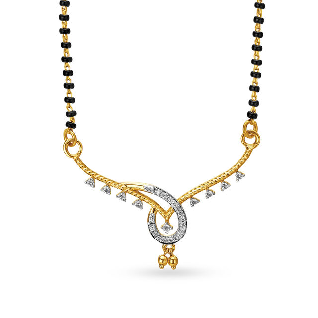 Classic Subtle Gold and Diamond Mangalsutra,,hi-res 2