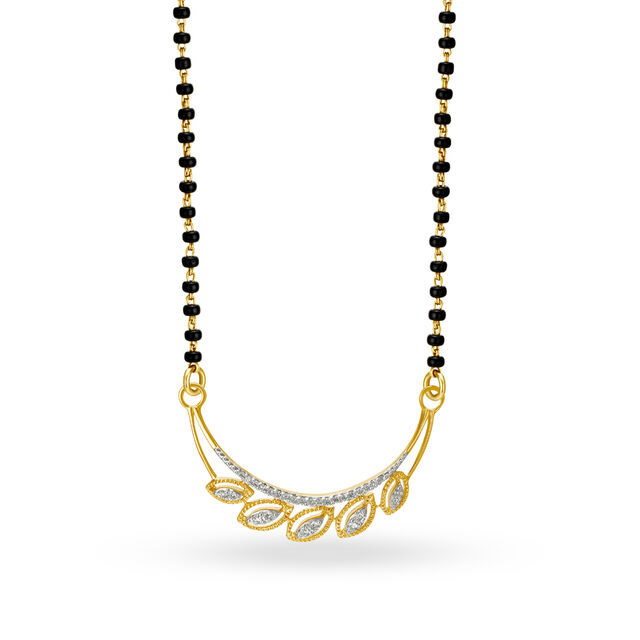 Graceful Diamond Mangalsutra,,hi-res 