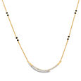 Modern Dual Tone Sleek Diamond Mangalsutra,,hi-res 