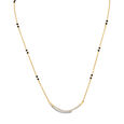 Modern Dual Tone Sleek Diamond Mangalsutra,,hi-res 2