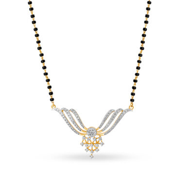 Stunning Web Diamond Mangalsutra