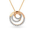 Link Circular Diamond Pendant And Earrings Set,,hi-res 2