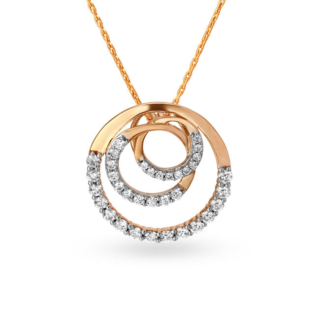 Link Circular Diamond Pendant And Earrings Set,,hi-res 2