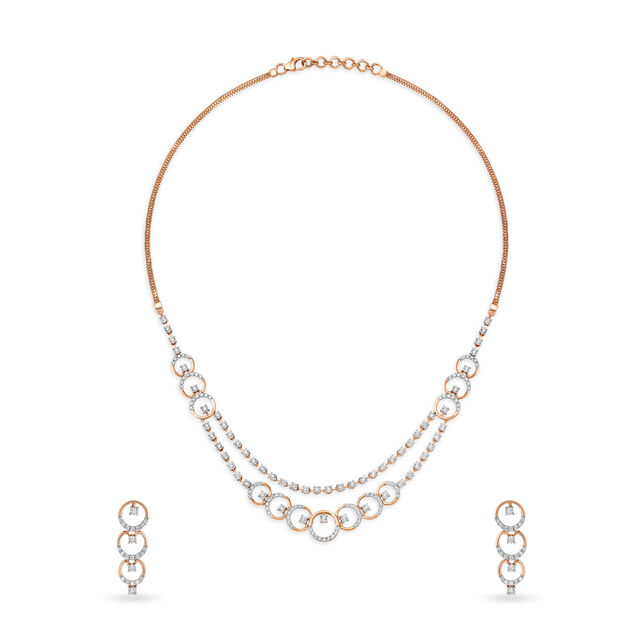 Circle of Elegance Diamond Necklace Set 