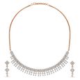 Bedazzling Gold and Diamond Necklace Set 