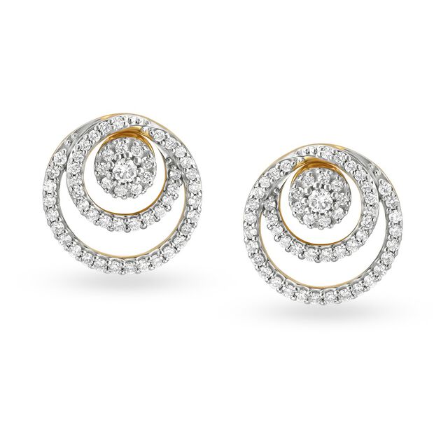 Ethereal 18 Karat Yellow Gold And Diamond Circular Drops,,hi-res 