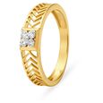 Stunning 18 Karat Yellow Gold And Diamond Square Finger Ring,,hi-res 