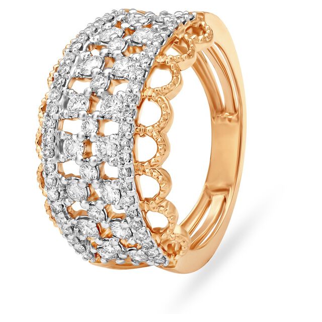 18 Karat Gold and Diamond Finger Ring,,hi-res 