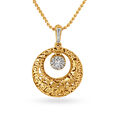 Enchanting 18 Karat Yellow Gold And Diamond Latticed Pendant,,hi-res 