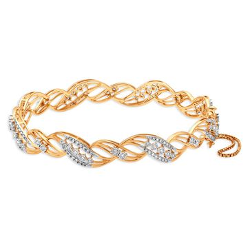 18 Karat Gold Studded Bangle