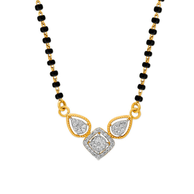 Geometric Diamond Mangalsutra,,hi-res 