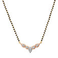 Quaint Leaf Motif Diamond Mangalsutra 