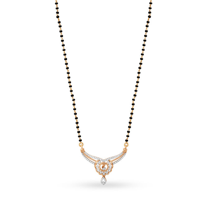 Enchanting Diamond Mangalsutra in Yellow and Rose Gold,,hi-res 