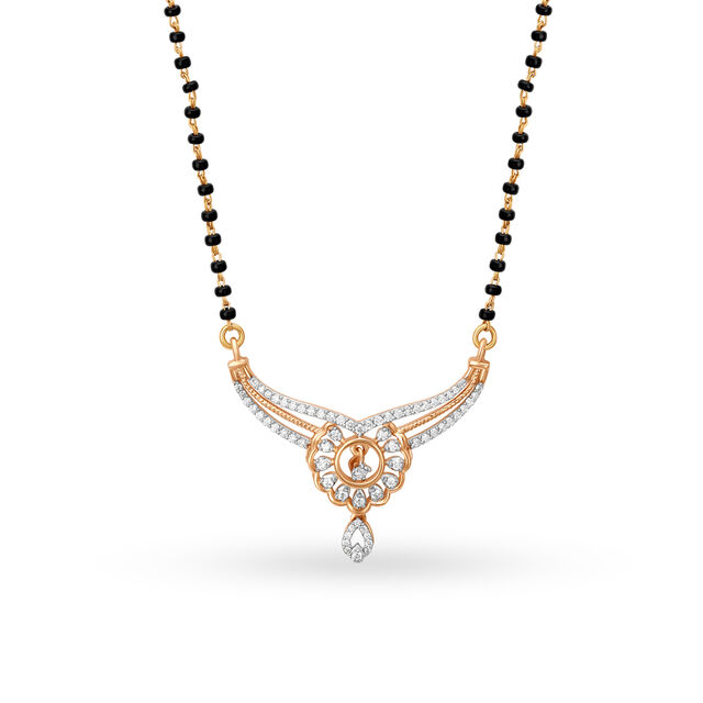 Enchanting Diamond Mangalsutra in Yellow and Rose Gold,,hi-res 2