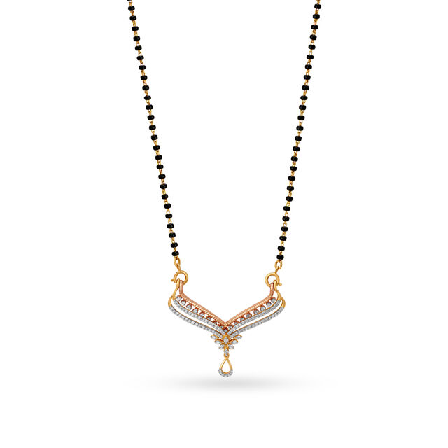 Eternity Pattern Gold and Diamond Mangalsutra,,hi-res 2