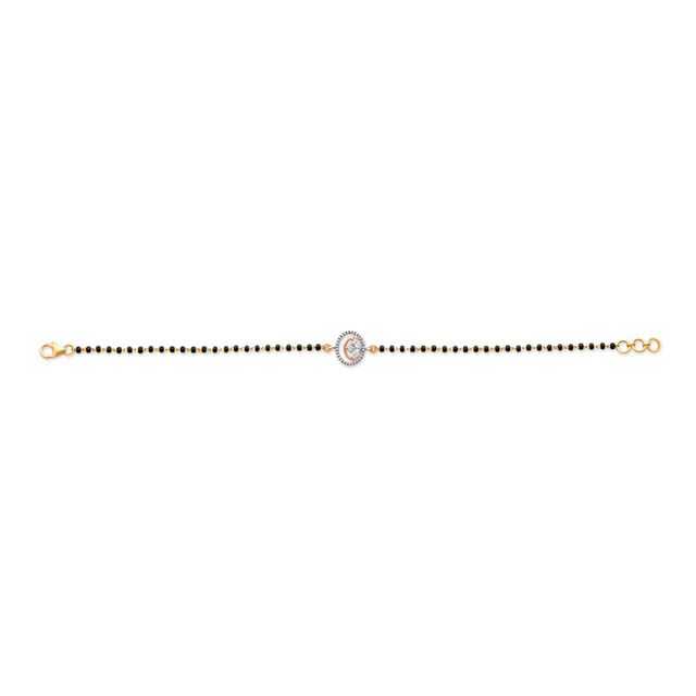 Elegant Diamond Mangalsutra Bracelet in a Combination of Yellow and Rose Gold,,hi-res 2