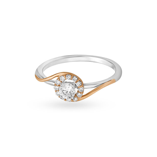 Halo Diamond Finger Ring