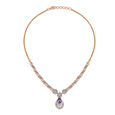 Exquisite Floral Diamond Necklace in Rose Gold 