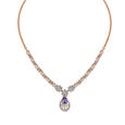 Exquisite Floral Diamond Necklace in Rose Gold 2