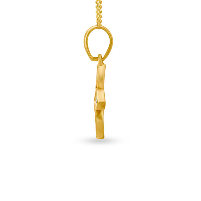 Dainty Dazzling Floral Diamond Gold Pendant,,hi-res 2