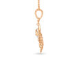 Peacock Inspired Rose Gold and Diamond Pendant 2