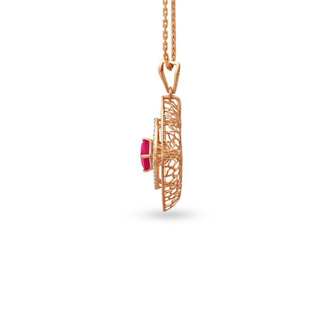 Surreal Rose Gold and Diamond Pendant 2