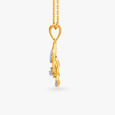 Contemporary Floral Motif Diamond Pendant 2