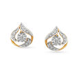 Modern Heart Motif Diamond Stud Earrings,,hi-res 