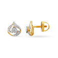 Modern Heart Motif Diamond Stud Earrings,,hi-res 2