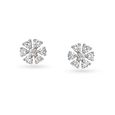 Dainty Geometric Rose Gold and Diamond Stud Earrings 3