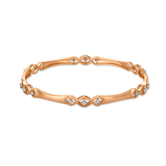 Glimmering Gold & Diamond Bangle,,hi-res 