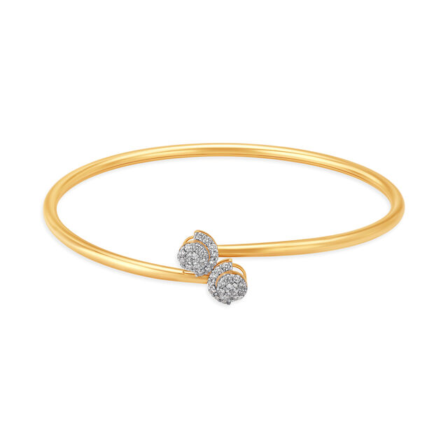 Sleek Geometry Diamond Bangle 