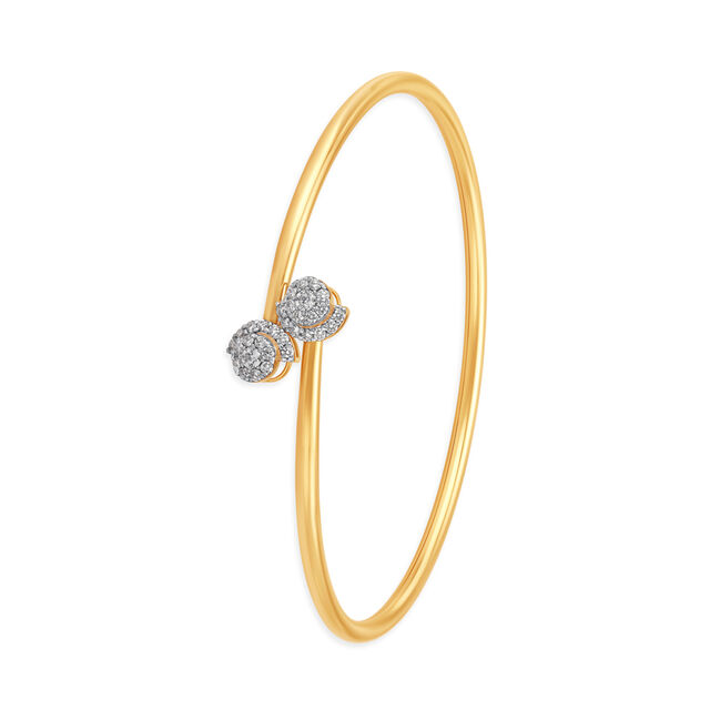 Sleek Geometry Diamond Bangle 2