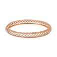 Glamorous Diamond and Rose Gold Bangle,,hi-res 