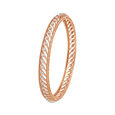 Glamorous Diamond and Rose Gold Bangle,,hi-res 2