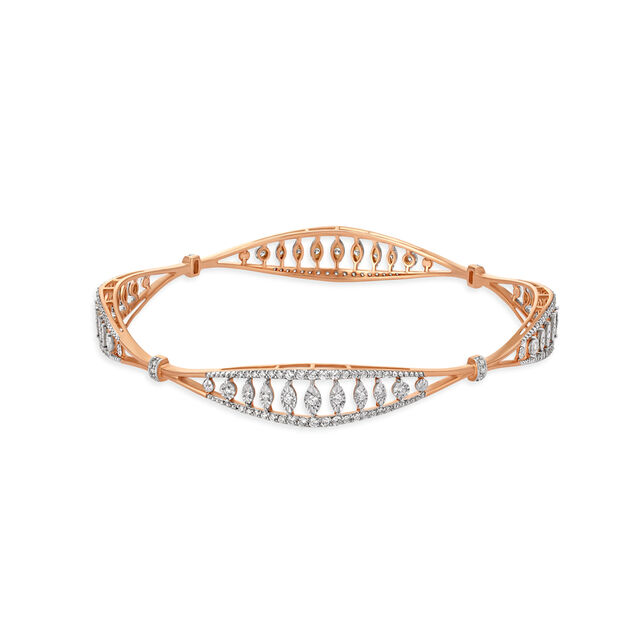 Rose Gold Marquise Brilliance Bangle,,hi-res 