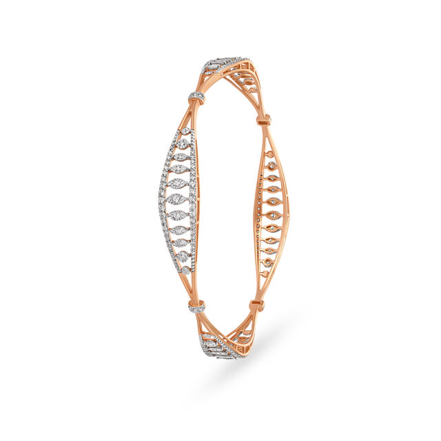 Rose Gold Marquise Brilliance Bangle,,hi-res 2