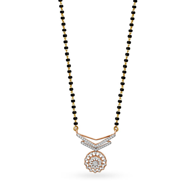 Stunning Diamond Mangalsutra in Yellow and Rose Gold,,hi-res 2