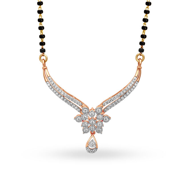 Sublime Diamond Mangalsutra in Yellow and Rose Gold 