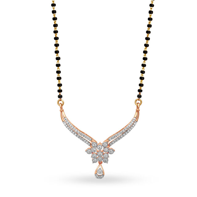 Sublime Diamond Mangalsutra in Yellow and Rose Gold 2