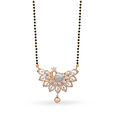 Splendid Peacock Diamond Mangalsutra in Rose Gold 2