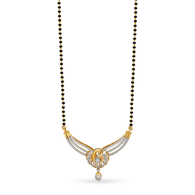 Majestic Peacock Diamond Mangalsutra,,hi-res 2