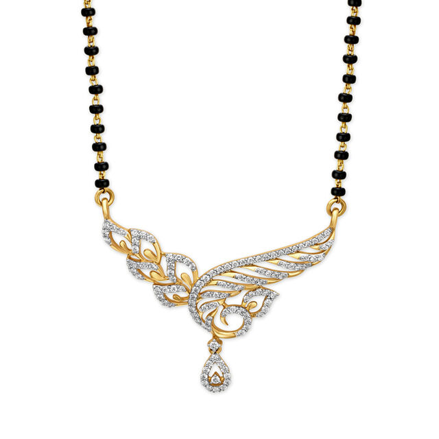 Enchanting Peacock Diamond Mangalsutra,,hi-res 