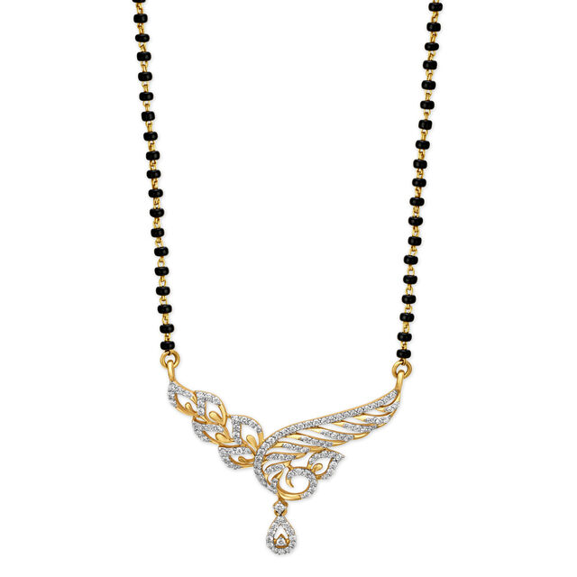 Enchanting Peacock Diamond Mangalsutra,,hi-res 2