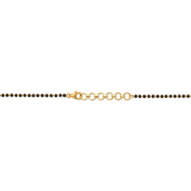 Stylish Yellow And Rose Gold Diamond Floral Mangalsutra 3