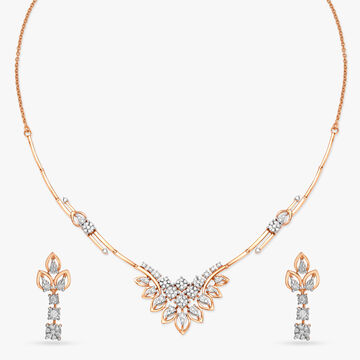 Festive Splendor Diamond Necklace Set